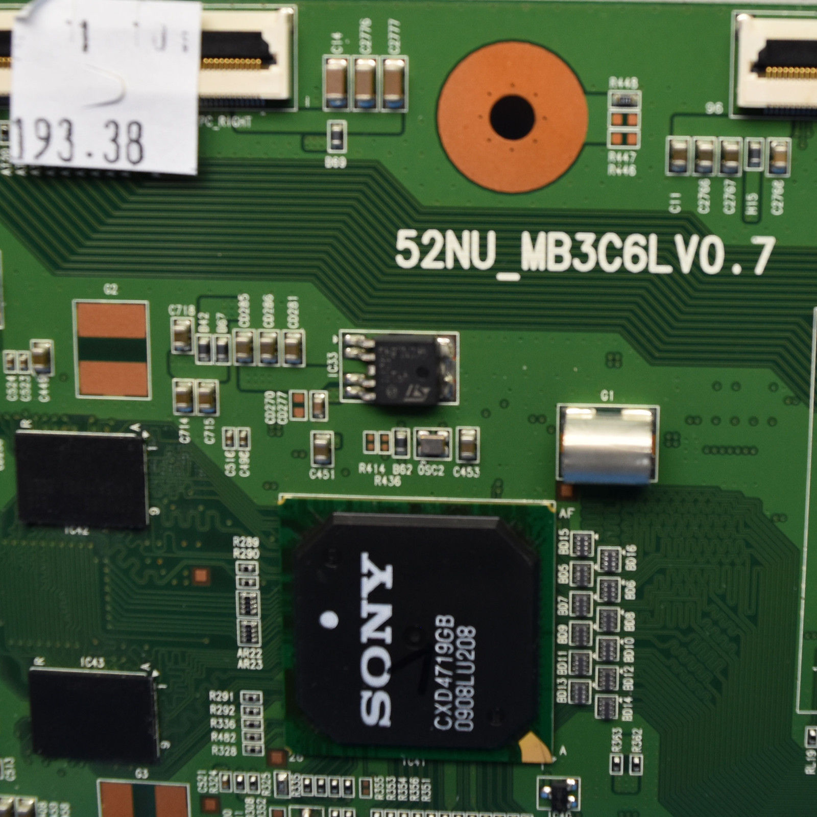 Sony LJ94-02676J (52NU_MB3C6LV0.7) T-Con-Board PKDL-52VL150 KDL-52W5100 KDL-52W5